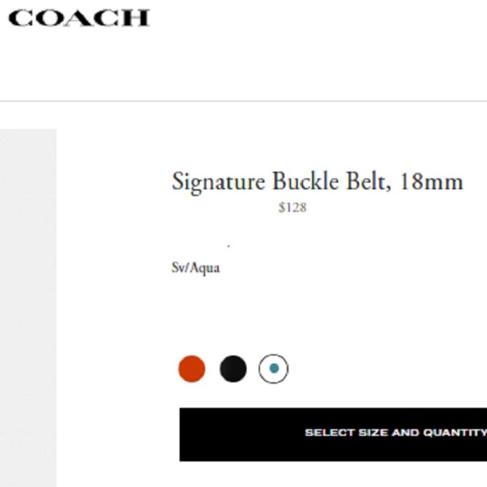 $89 *NEW!! COACH SIGNATURE BUCKLE BELT, 18MM - Picture 11 of 12